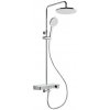 Sprchový systém SAT s vaňovým termostatom biela / chróm SATSSTKP3F
