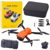 LEAN Toys Dron D6 PRO Duálna HD kamera LED svetlá Oranžová