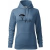 Paragliding EKG - Mikina dámská Cape s kapucí - XL ( Denim )