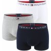 TOMMY HILFIGER - boxerky 3PACK TH original cotton desert sky, gray & white color - limitovaná edícia -XXL (112-123 cm)