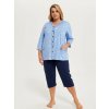Dámske pyžamo ITALIAN FASHION JOMALA - výpredaj Farba: Modrá - tmavo, Veľkosť: M