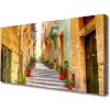 Obraz na plátne Staré mesto cesta domy 100x50 cm