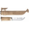 Marttiini Lapp knife 240 stainless steel/curly birch/leather 240010