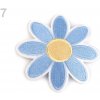 Veľká nažehlovačka kvet - 1 ks - modrá nezábudková - 7 modrá nezábudková
