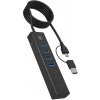 RAIDSONIC ICY BOX USB Hub, 7port, USB A+C/ 4xA+3C IB-HUB1737-C3