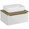 Kúpeľňová skrinka pod umývadlo Naturel Stilla 60x30x45 cm biela STILLAD06007DBK