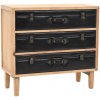 Komoda se zásuvkami masivní jedlové dřevo 80 x 36 x 75 cm Hnědá 245778