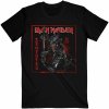 Iron Maiden Tričko Senjutsu Cover Distressed Red Unisex Black XL