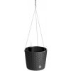 Prosperplast Kvetináč plast čierny, sivý 25,5 x 25,5 x 21,9 cm