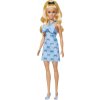 Mattel Barbie modelka šaty s modrými mašlami