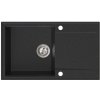 Sink Quality Sink55, kuchynský granitový drez 780x460x215 mm + chrómový sifón, grafitová, SKQ-SINK.G.1KDOL.X