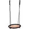 Bino Detské hojdací kruh čiernočervený - priemer 60cm , nosnosť 100 kg