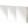 Zrkadlová skrinka bez osvetlenia Sanox 160 x 13 x 65 cm dub prírodný s 3 dvierkami obojstranne zrkadlové