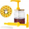Royal Kitchen RK-1051 Dávkovač medu s viečkom 8,5 cm, pre zaváraninové poháre 0,7 L/1 kg, žltá