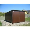 Plechová garáž 3x5m RAL8017 tmavá hnedá