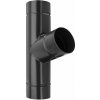 Zvodová odbočka KJG pozink - farebný - RAL 9005 Čierna, Ø 100/80 mm - RAL 9005 Čierna - Ø 100/80 mm