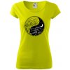Yin & Yang hory a moře - Dámske tričko Pure - XL ( Limetková )