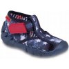 Befado detské papuče na suchý zips modré