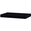 Autronic P-023 BK Polička nástenná 40 cm, MDF, farba čierny vysoký lesk, baleno v ochranej fólii