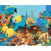 ZUTY Maľovanie podľa čísel HEJNO RÝB Rámovanie vypnuté plátno na rám Rozmer 80 x 100 cm