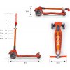 MILLY MALLY Detská kolobežka Scooter Boogie oranžová oranžová