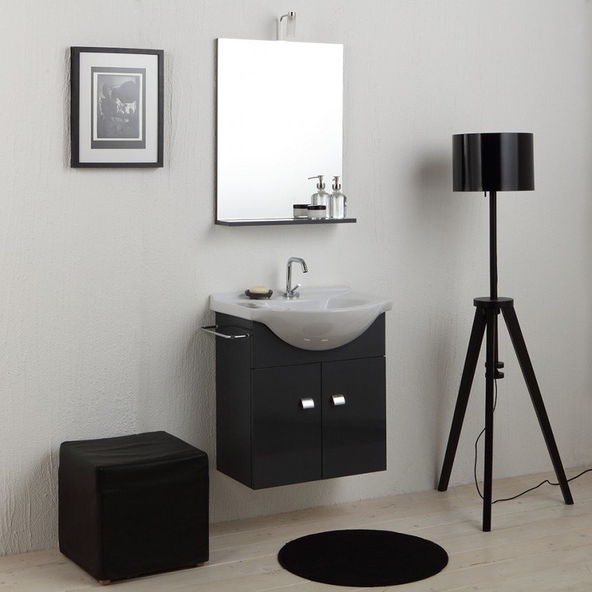 KVstore lacný kúpeľňový nábytok do malej kúpeľne, grafitovo šedý 58cm od  164 € - Heureka.sk