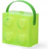 LEGO box s rukoväťou - priesvitná zelená