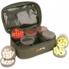 FOX FX Glug Pot Case (inc 4 x Tinted Full Pots and 4 x Half Pots)