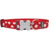 Obojok RD 40 mm x 50-80 cm - White Spots on Red