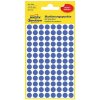 8*8 mm-ové Avery Zweckform samolepiace print etikety, modrá farba (4 hárky/balenie), odnímateľné lepidlo