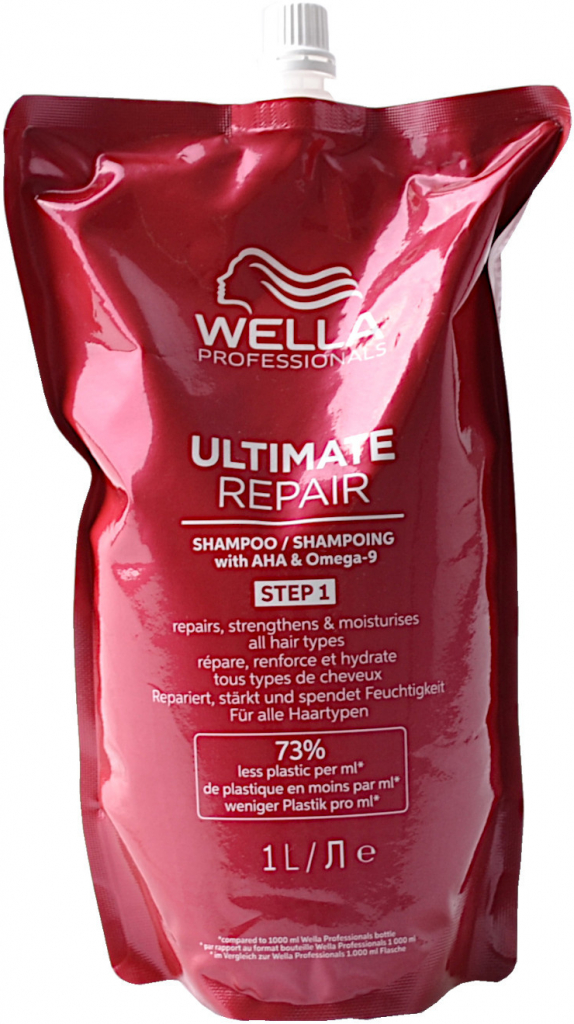 Wella Ultimate Repair Shampoo posilňujúci šampón pre poškodené vlasy náhradní náplň 1000 ml