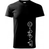 Hory bicykel úsmev - Tričko extra veľké (5-8XL) - 5XL ( Čierna )