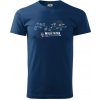 Profil kopca - Malá Fatra - Klasické pánske tričko vyššej gramáže - XL ( Polnočná modrá )