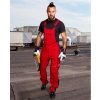 ARDON Pracovné nohavice na traky ARDON®URBAN+ červeno-čierne predĺžené Veľkosť: L