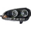 Predné svetlá (lampy) čierne s Angel Eyes VW Golf V - od roku výroby 2003-