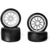HOT RACE TIRES Hot Race F1 bezd. pneumatiky nalepené pre Asfalt (4ks) 1:10