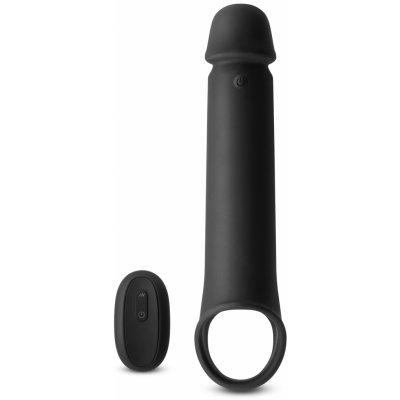 NS Novelties Renegade Brute Vibrating Silicone Penis Extender with Remote Black