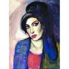 Amy Winehouse - Mgr. Lenka Harvaníková,originálny, ručne maľovaný obraz L (do veľkosti 95x95cm) Viac farieb