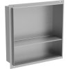 Mexen X-Wall-NR Nástenná polica bez lemu s policou 30 x 30 cm, inox - 1911303010S