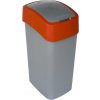 Curver FLIP BIN 50 l šedostříbrná/červená