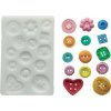 Silikónová forma na fondán – gombíky 26 x 26 mm - Silikomart - Silikomart