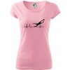 Ekg futbal brankár - Dámske tričko Pure - XL ( Ružová )