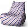 Sablio Sedací vak Bean Modročervené pruhy 60 x 70 x 70 cm