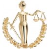 Amparo Miranda® Brošňa Spravodlivosť B739, Farba zlatá