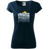 Nordic walking hory - Dámske tričko Pure - XL ( Tmavomodrá (veľmi tmavá - skoro čierna) )