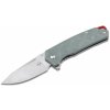 Böker Plus 01BO553 GEMTEK vreckový nôž 7,2 cm, Stonewash, sivá, G10, oceľ, spona, nylonové puzdro