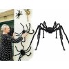 Halloweenska závesná dekorácia pavúk 75 cm (Veľký realistický pavúk na Halloween do záhrady, domu aj na terasu)