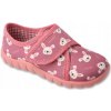 Befado detské papuče na suchý zips ružové, veľkosť 23