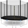 Trampolína s rebríkom čierna 366cm