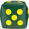 Detský taburet KOCKA 40 cm - tmavozelená + žltá